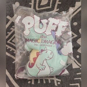 Vintage Avon Puff the Magic Dragon Plush Talc Dispenser Powder 8" Tomy 1986 HTF
